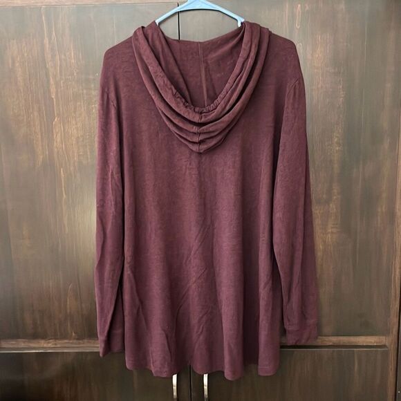 Cabi Plum Hype Hoodie cozy tunic sweatshirt Small #3625 - Picture 4 of 5